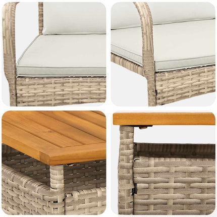 Have sæt Beige polyrattan