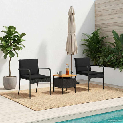 Have sæt Sort polyrattan