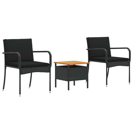Have sæt Sort polyrattan