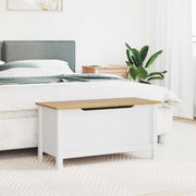 Opbevaringskasse HILL Hvid og honningbrun 90 x 40 x 45 cm