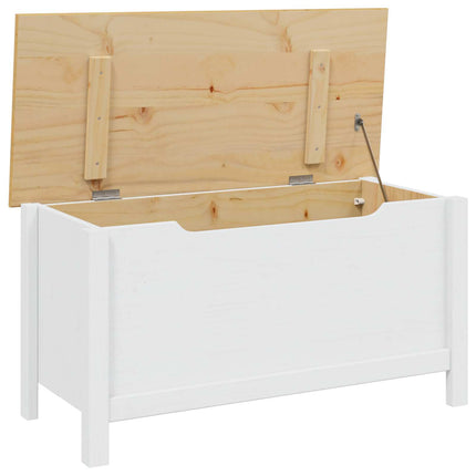 Opbevaringskasse HILL Hvid og honningbrun 90 x 40 x 45 cm