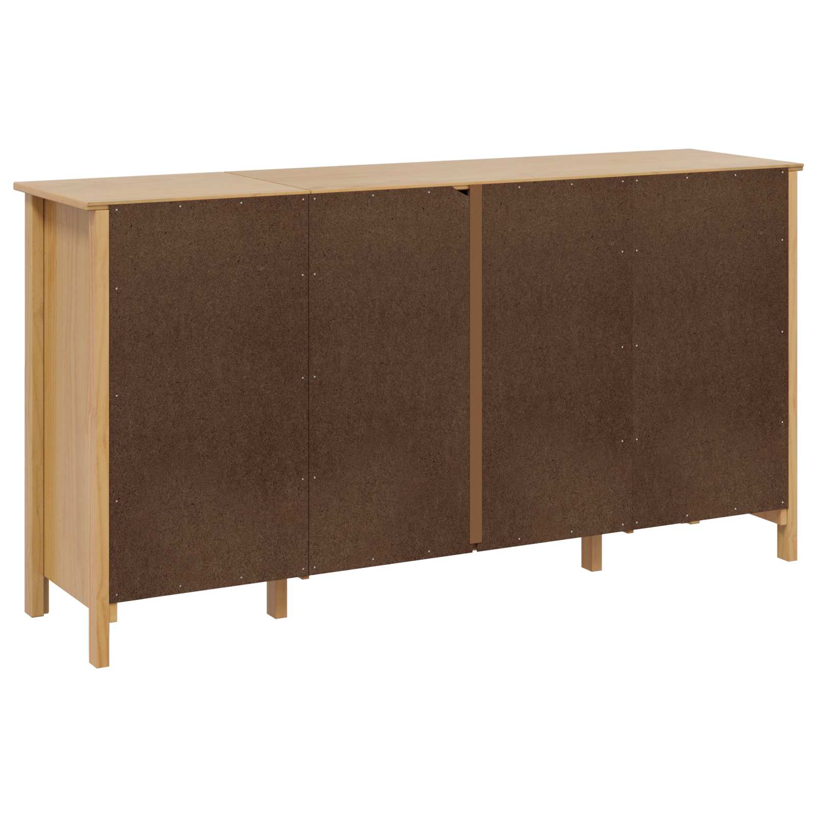 Sideboard HILL Honningbrun 154 x 40 x 80 cm Massivt fyrretræ