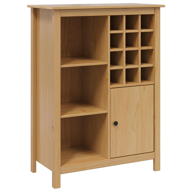 Vinskab HILL Honningbrun 79,5 x 40 x 107,5 cm Massivt fyrretræ
