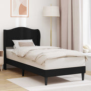 Sengestel med hovedgærde Sort 90 x 190 cm Kunstlæder