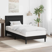 Sengestel Sort 90 x 190 cm Kunstlæder