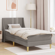 Sengeramme med madras Gråbrun 80x 200 cm Polyester