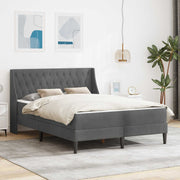 Sengeramme med madras med madras Mørkegrå 120 x 190 cm Fløjl