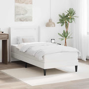 Sengeramme med madras Hvid 80 x 200 cm Kunstlæder