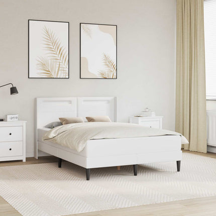 Sengeramme med madras Hvid 120 x 190 cm Kunstlæder