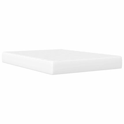 Sengeramme med madras Hvid 120 x 190 cm Kunstlæder
