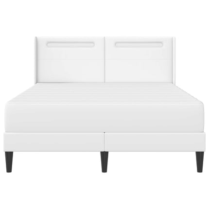 Sengeramme med madras Hvid 120 x 190 cm Kunstlæder