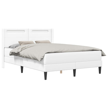 Sengeramme med madras Hvid 120 x 190 cm Kunstlæder