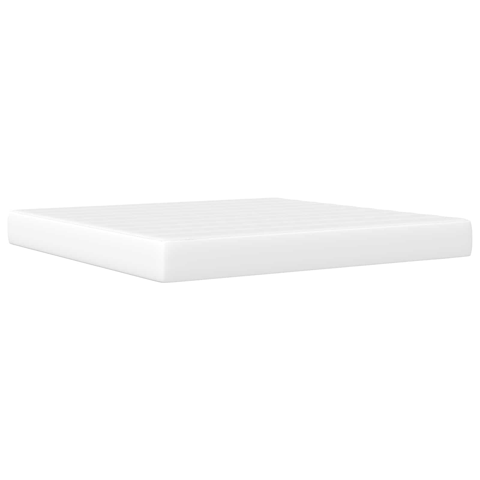 Sengeramme med madras Hvid 200 x 200 cm Kunstlæder
