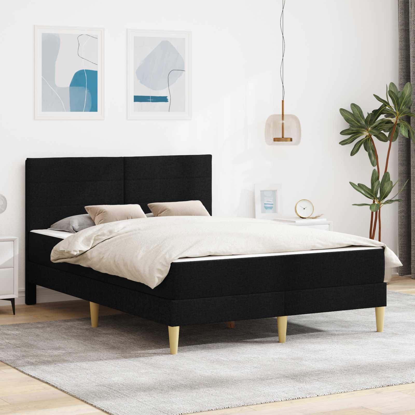 Sengestel Sort 120 x 200 cm Polyester