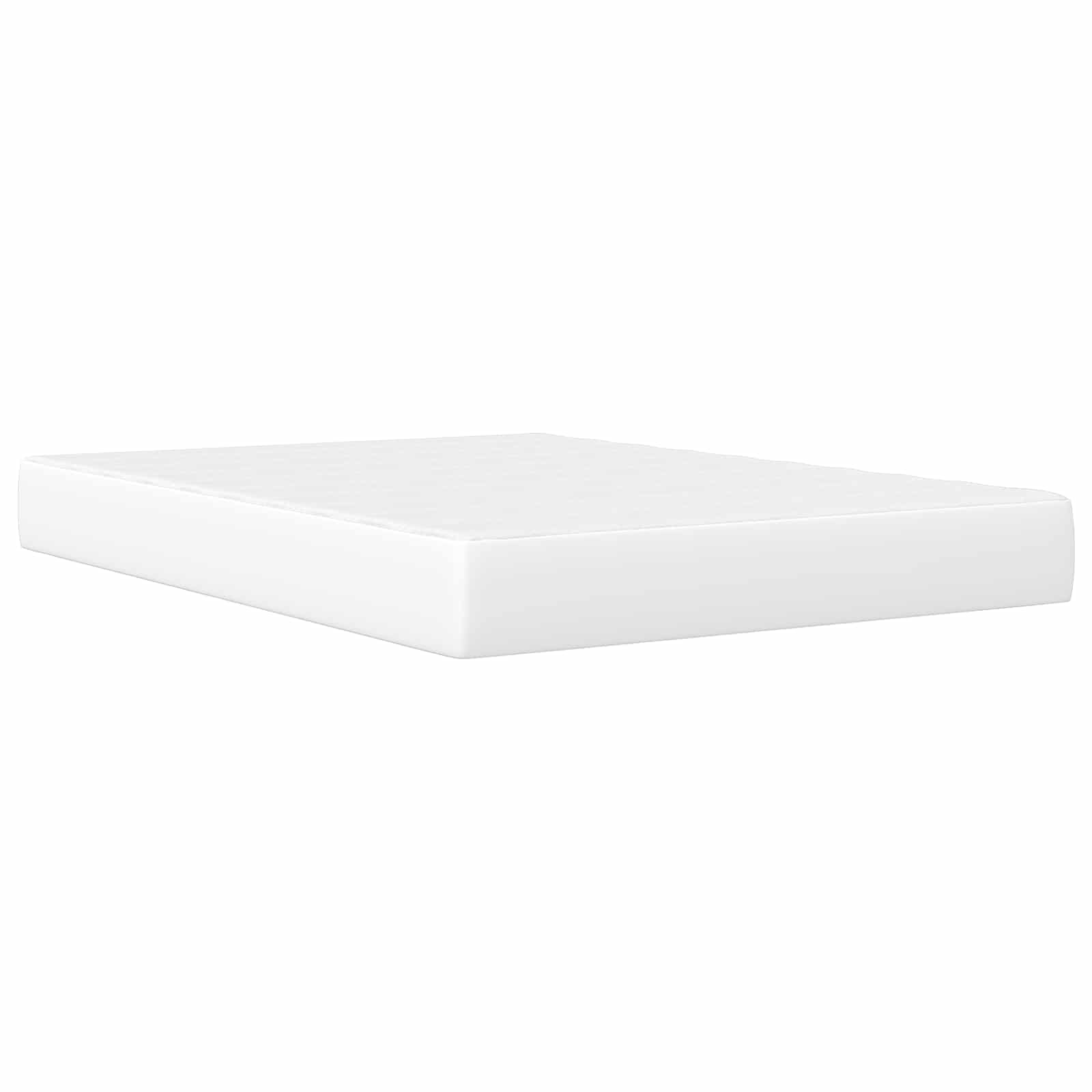 Sengestel med LED-lysstrimler Hvid 120 x 200 cm Kunstlæder