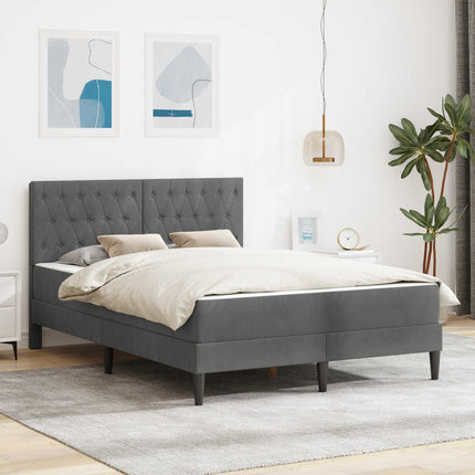 Sengeramme med madras vidaXL Mørkegrå 120 x 190 cm Fløjl