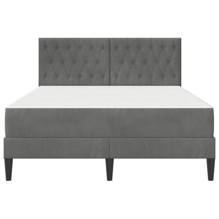 Sengeramme med madras vidaXL Mørkegrå 120 x 190 cm Fløjl