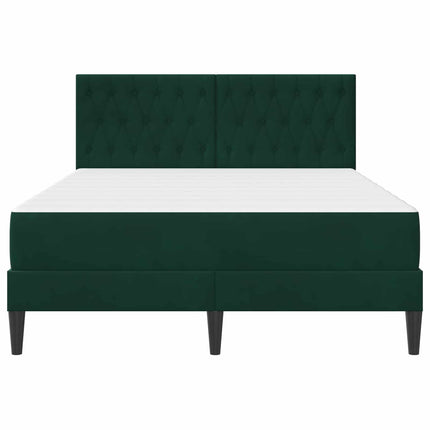 Sengeramme med madras vidaXL Mørkegrøn 120 x 190 cm Fløjl