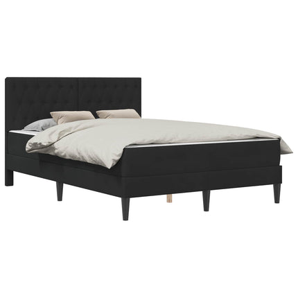 Sengeramme med madras vidaXL Sort Sort 120 x 190 cm Fløjl