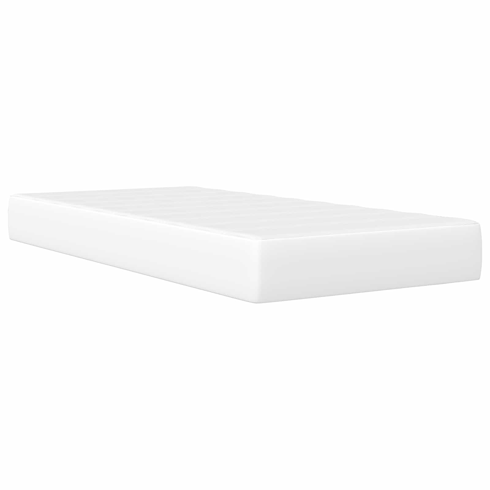 Sengestel med hovedgærde Hvid 100 x 200 cm Kunstlæder