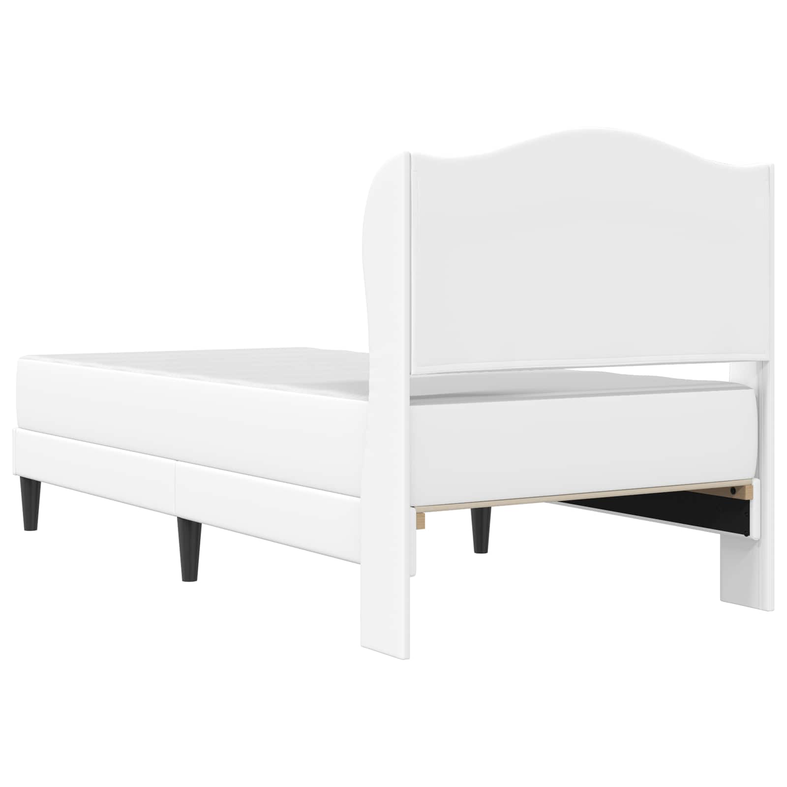 Sengestel med hovedgærde Hvid 100 x 200 cm Kunstlæder