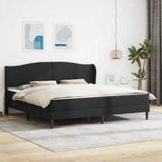 Sengestel med hovedgærde Sort 200 x 200 cm Kunstlæder