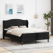 Sengestel med hovedgærde Sort 120 x 200 cm Fløjl