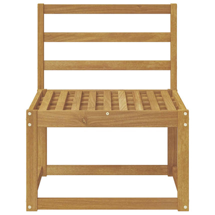 Udendørs Mellem Sofa Massivt Akacietræ Hvid 59 x 63 x 73 cm