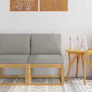Udendørs sofagruppe Hvid og lysegrå 59 x 63 x 73 cm