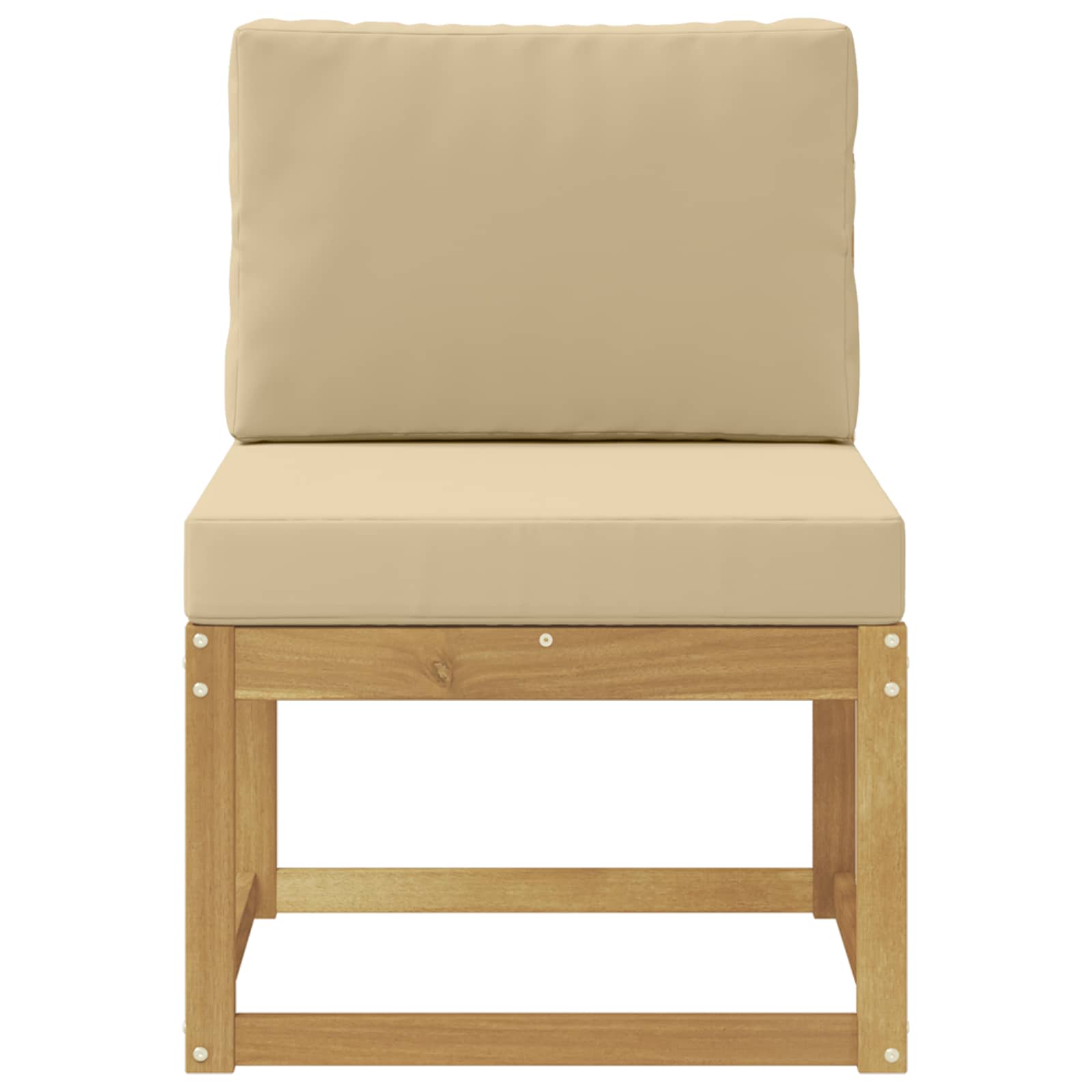 Udendørs sofagruppe Hvid og Beige 59 x 63 x 73 cm