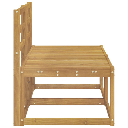2 Stk Udendørs Mellem Sofa Massivt Akacietræ Hvid