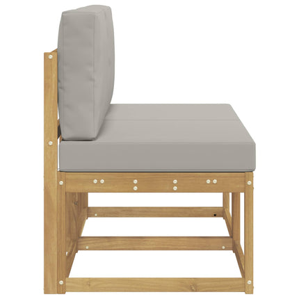 2 Stk Udendørs Mellem Sofa Massivt Akacietræ Hvid