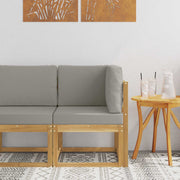 Udendørs sofagruppe Hvid og lysegrå 51 x 54 x 73 cm