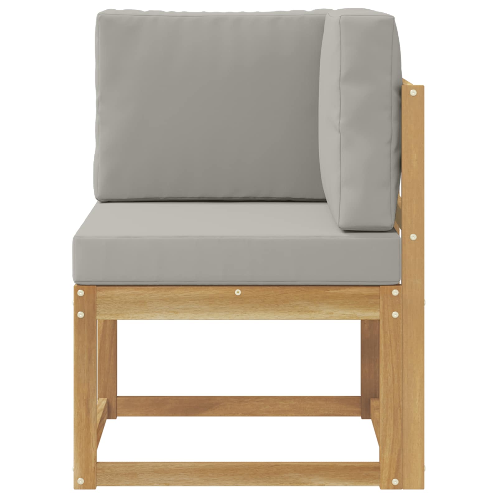 Udendørs sofagruppe Hvid og lysegrå 51 x 54 x 73 cm
