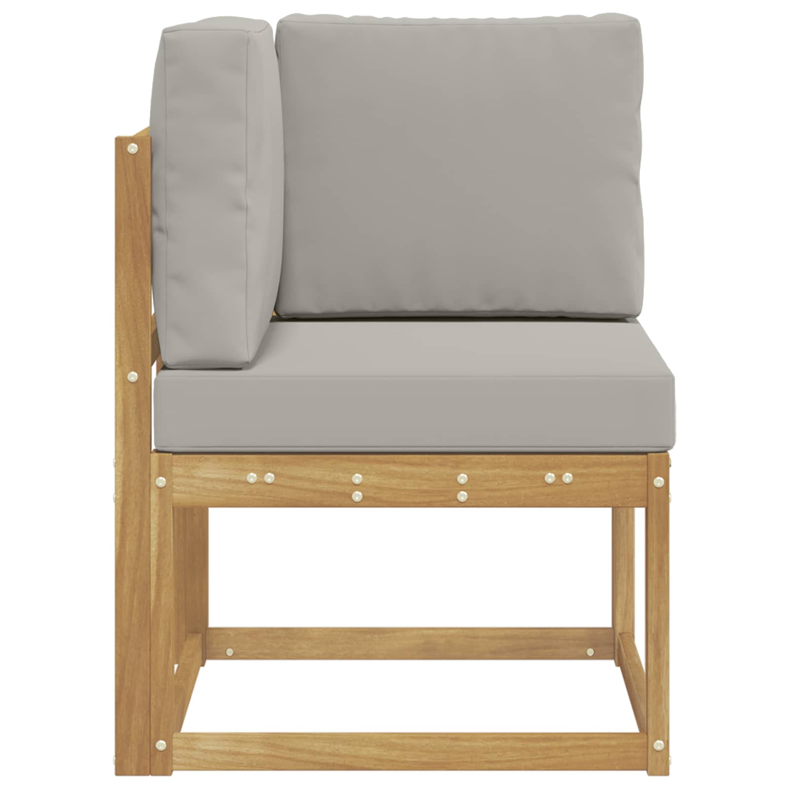Udendørs sofagruppe Hvid og lysegrå 51 x 54 x 73 cm