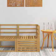 Udendørs Hjørnesofa Massivt Akacietræ Hvid 63 x 63 x 73 cm