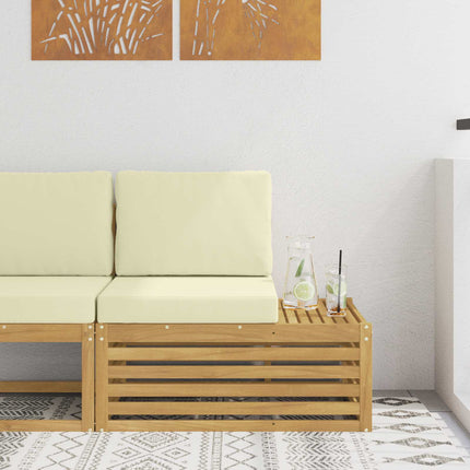 Udendørs Sektionel Sofa Enheder med pude Hvid og cremefarvet