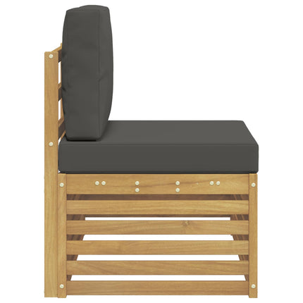 Udendørs end sofa Hvid 91 x 63 x 73 cm Massivt Akacietræ