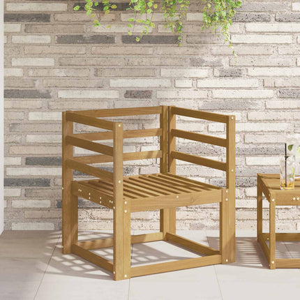 Armlæn modul 2 pcs Hvid 59 x 4 x 73 cm Massivt Akacietræ