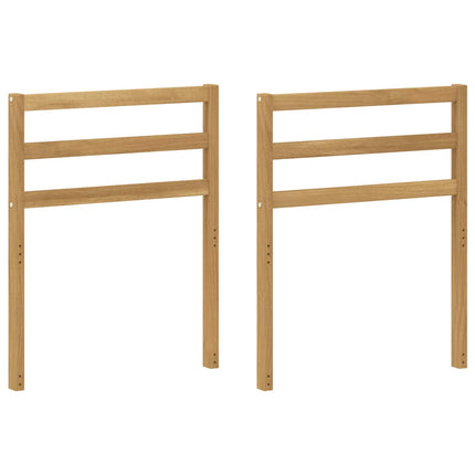 Armlæn modul 2 stk. Hvid 59 x 4 x 73 cm Massivt Akacietræ