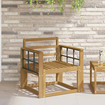 Armlænsmodul 2 pcs Hvid 60 x 6 x 61 cm Massivt Akacietræ