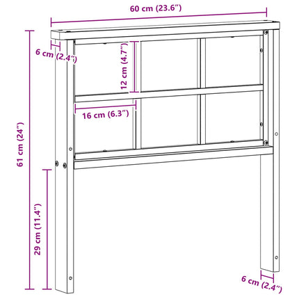 Armlænsmodul 2 pcs Hvid 60 x 6 x 61 cm Massivt Akacietræ