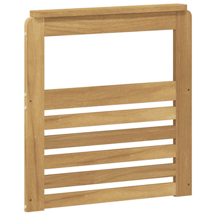Armlænsmodul 2 pcs Hvid 59 x 6 x 61 cm Massivt Akacietræ