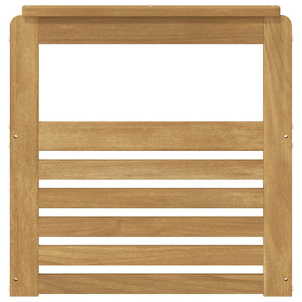 Armlænsmodul 2 pcs Hvid 59 x 6 x 61 cm Massivt Akacietræ