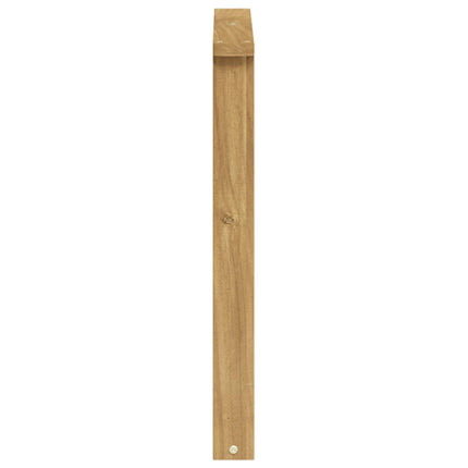 Armlænsmodul 2 pcs Hvid 60 x 6 x 61 cm Massivt Akacietræ