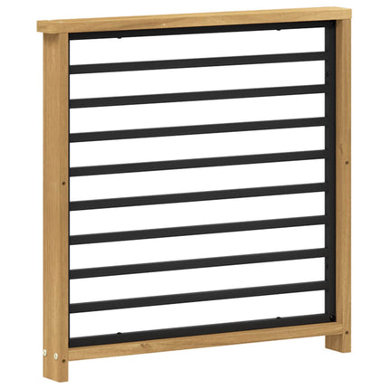 Armlænsmodul 2 pcs Hvid 60 x 6 x 61 cm Massivt Akacietræ