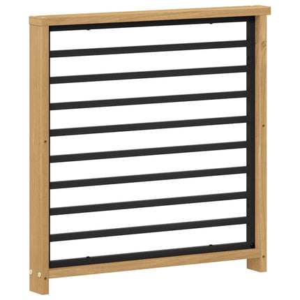 Armlænsmodul 2 pcs Hvid 60 x 6 x 61 cm Massivt Akacietræ