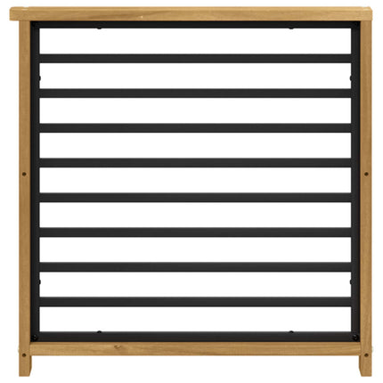 Armlænsmodul 2 pcs Hvid 60 x 6 x 61 cm Massivt Akacietræ