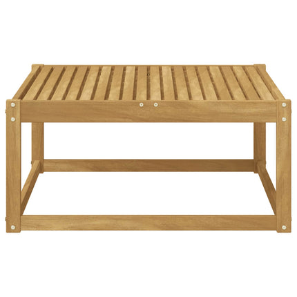 Udendørs puf Massivt Akacietræ Hvid 79 x 79 x 37 cm