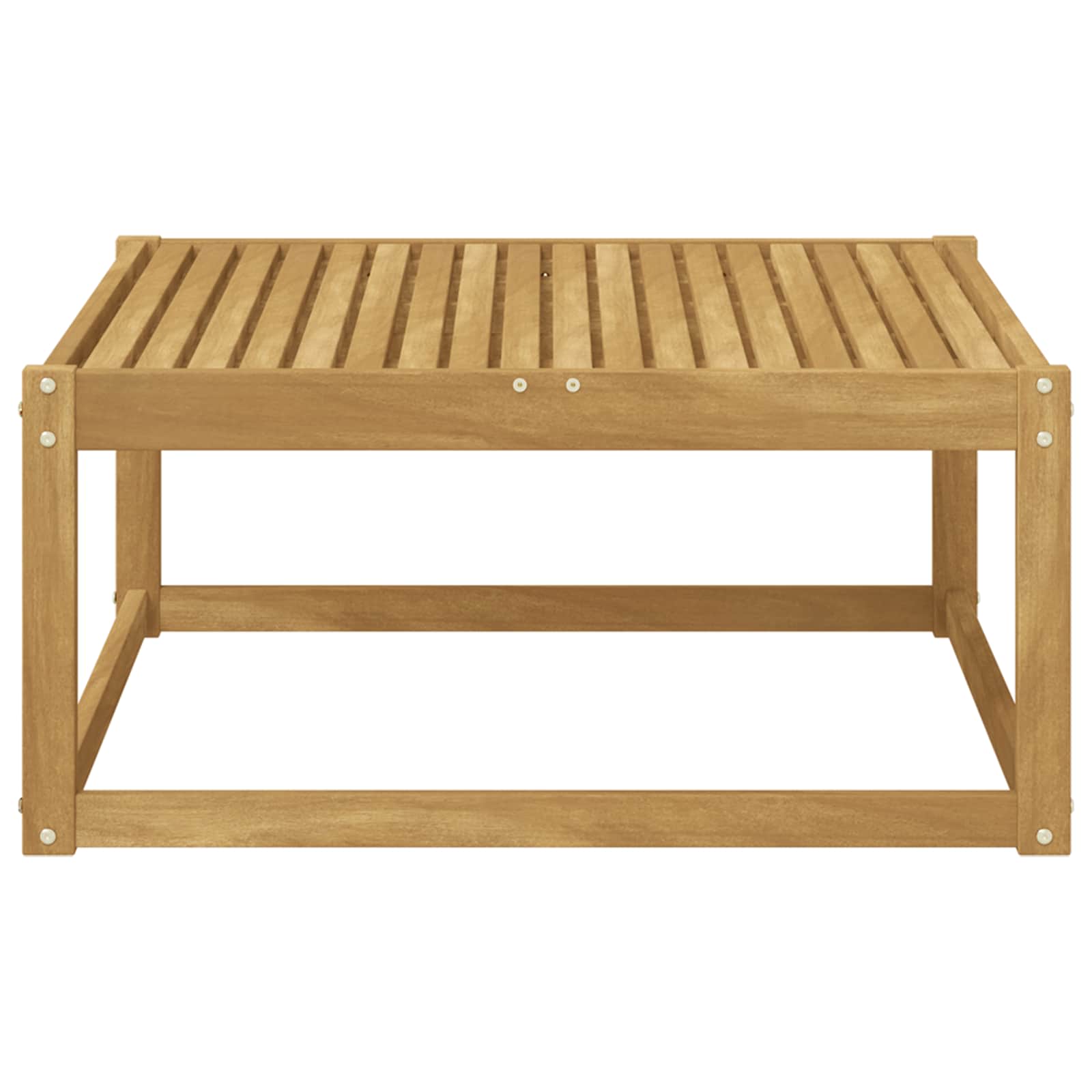 Udendørs puf Massivt Akacietræ Hvid 79 x 79 x 37 cm